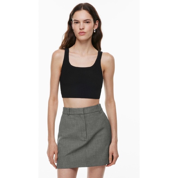 Aritzia Tops - ARITZIA BABATON SCULPT KNIT SQUARENECK CROPPED TANK